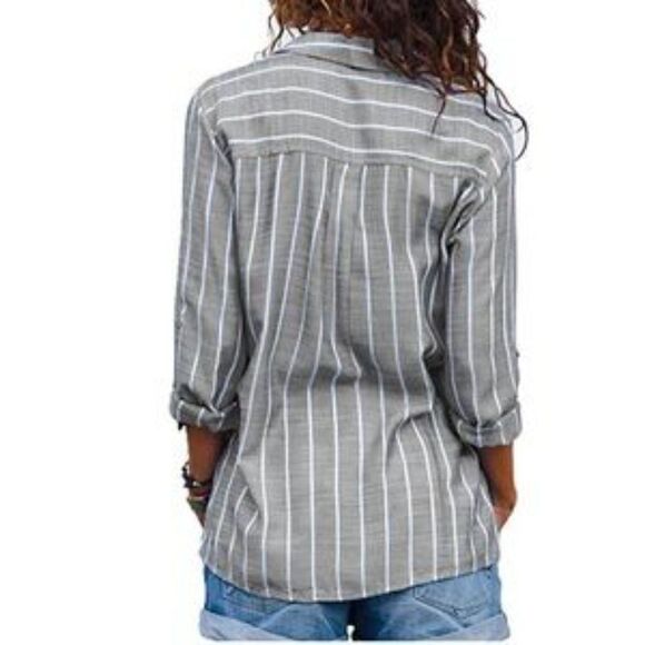 New Striped Long Sleeve Shirt - Picture 3 of 7